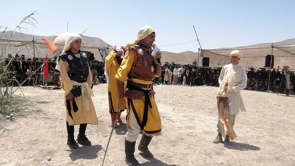 مراسم تعزیه خوانی در روز عاشورای حسینی در شهر بار 