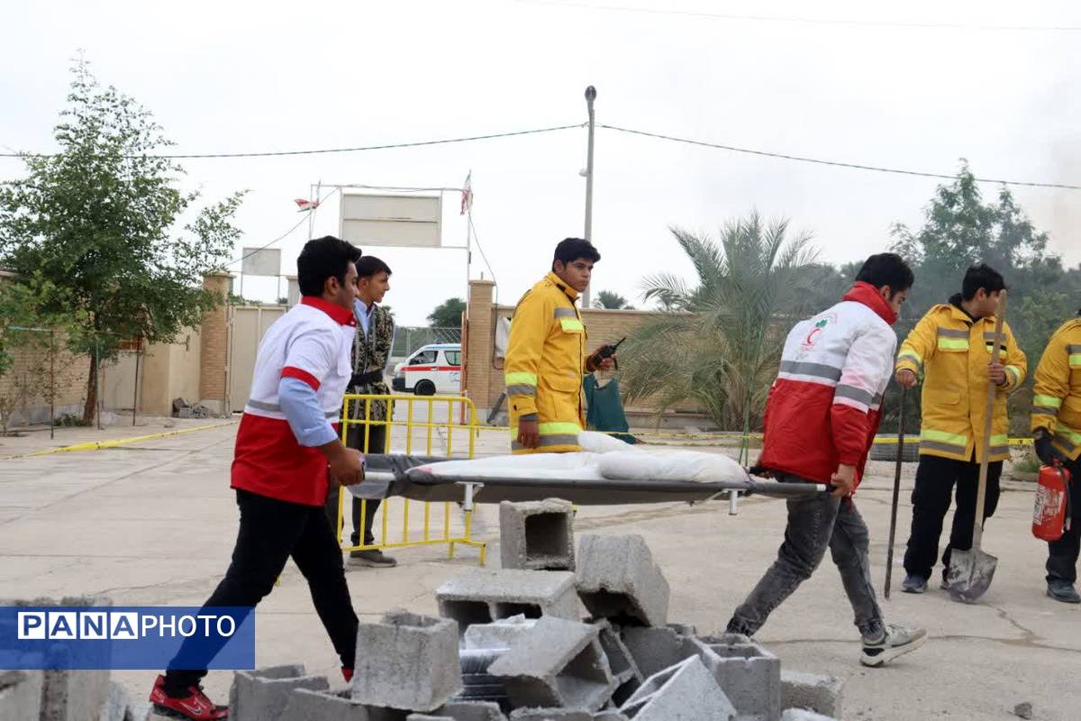  مانور زلزله در تنگستان 