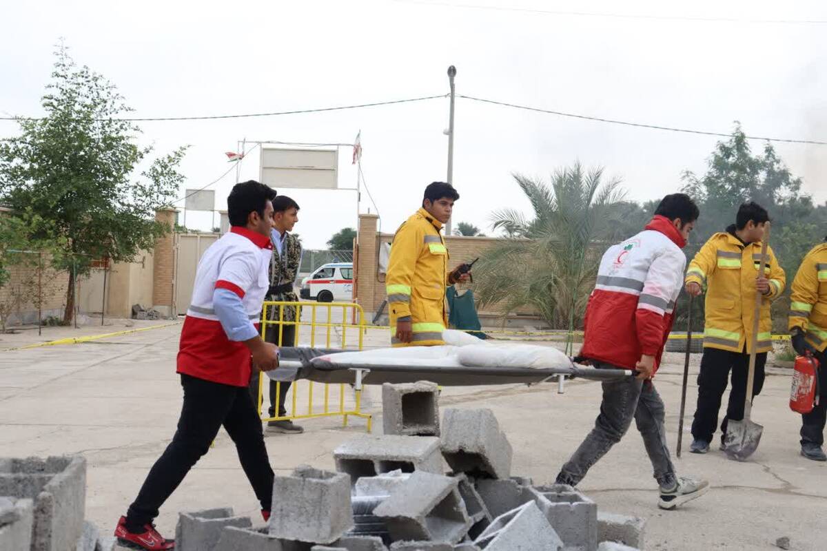  مانور زلزله در تنگستان 