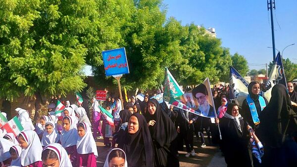 راهپیمایی ۱۳ آبان در منطقه شبانکاره 