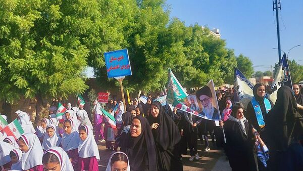 راهپیمایی ۱۳ آبان در منطقه شبانکاره 