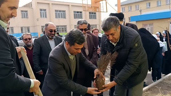 مراسم درخت‌کاری در زنجان