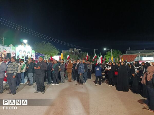 راهپیمایی شهروندان شهرستان مانه 