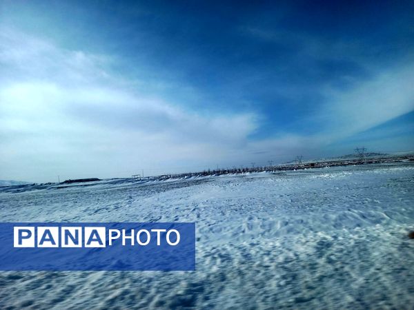 بارش برف زمستانی در روستا بتو 