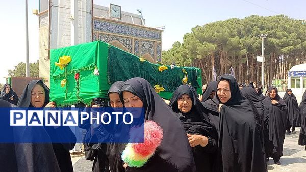 مراسم تشییع نمادین پیکر امام رضا (ع) در کاشمر