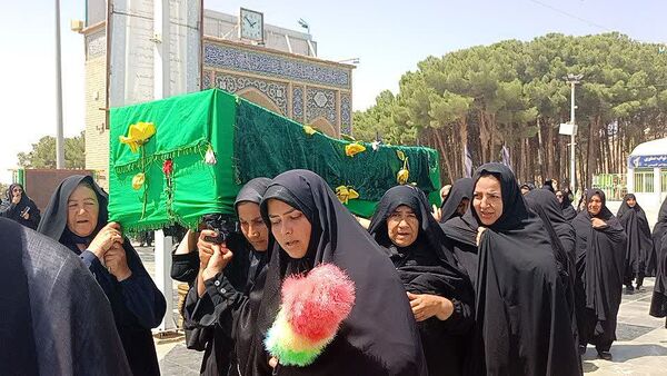 مراسم تشییع نمادین پیکر امام رضا (ع) در کاشمر