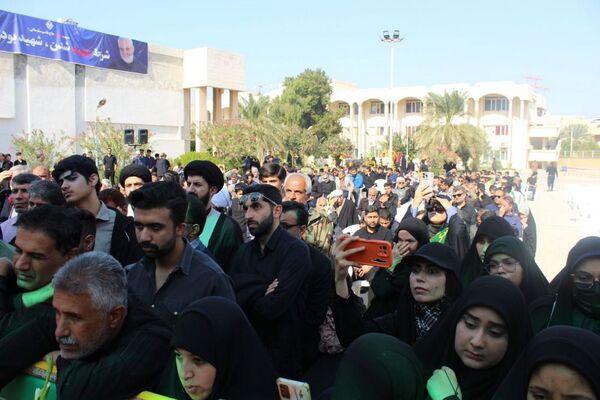 تشییع پیکر مطهره شهید گمنام در دانشگاه فرهنگیان بوشهر