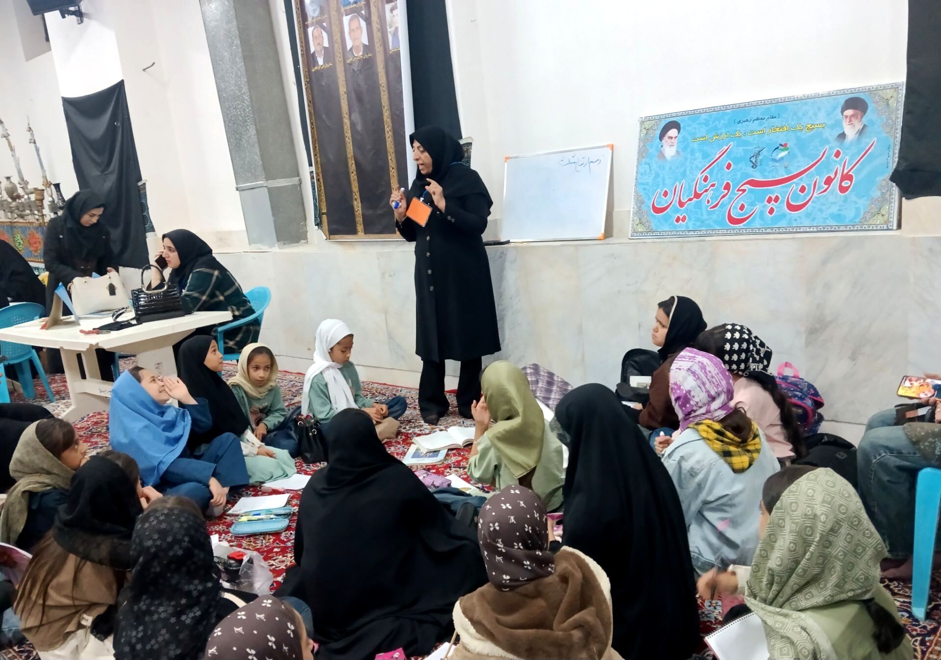 برپایی موکب آموزش در تکیه علی اصغری شهرستان خلیل آباد 