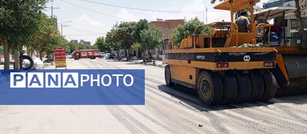 بازسازی آسفالت میدان اصلی شهر تیتکانلو 