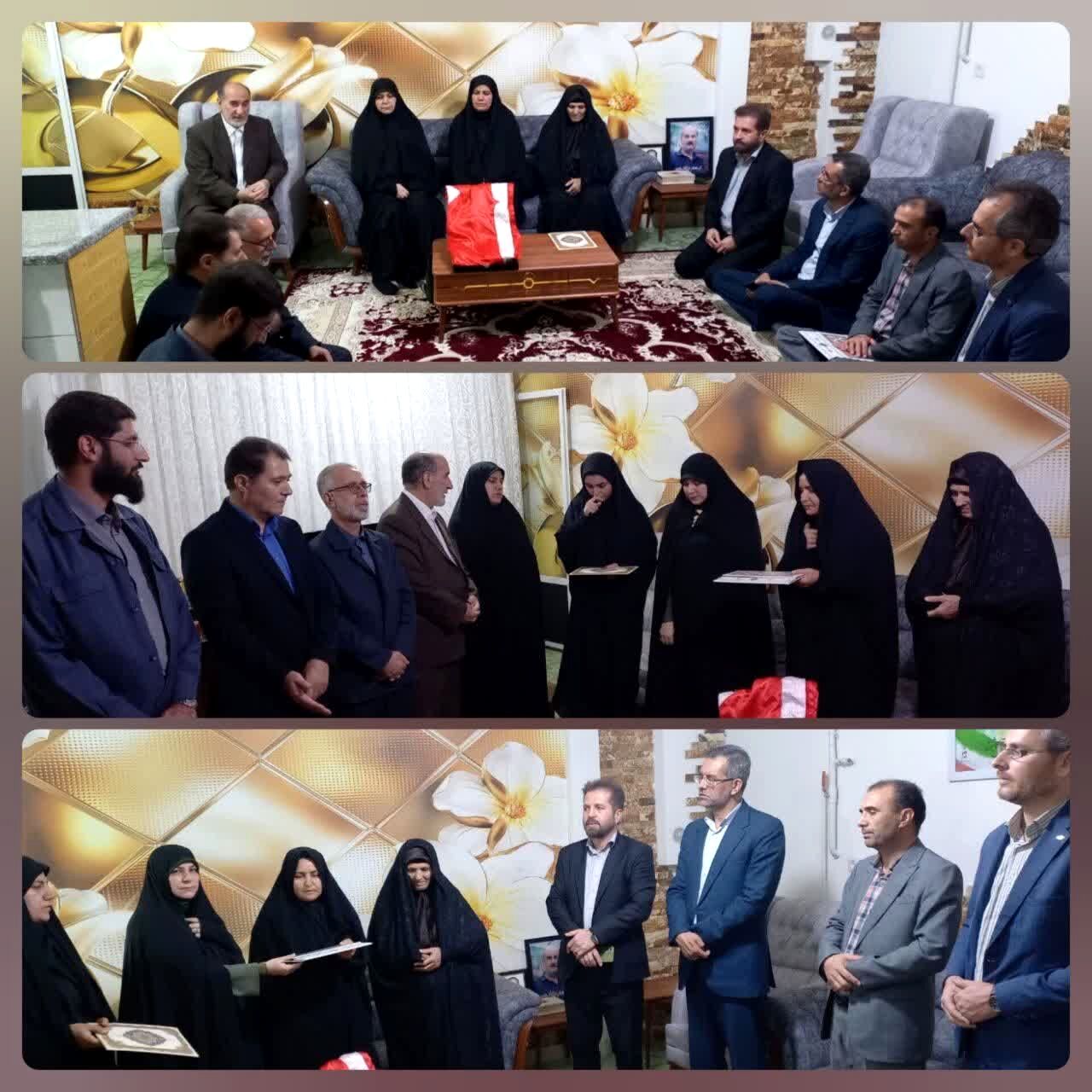 تجلیل مدیرکل امور شاهد و ایثارگران وزارت آموزش و پرورش از خانواده شهید جنگ ۱۲ روزه در تویسرکان