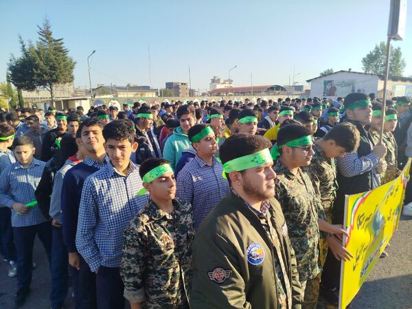 برگزاری صبحگاه مشترک دانش‌آموزی شهرستان هزار سنگر آمل 
