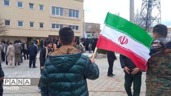 تشییع پیکر پاسدار شهید در شهرستان خواجه
