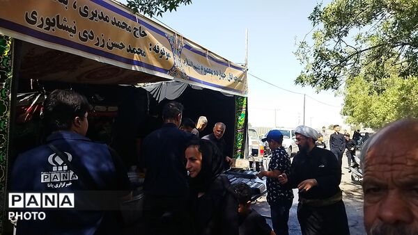 گذری بر موکب هیئت جوانان چهارده معصوم(ع) در پیاده روی جاماندگان اربعین حسینی نیشابور‌ 