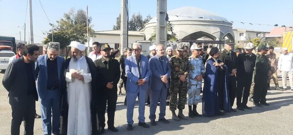 مراسم تشییع پیکر مطهر شهید گمنام در شهرستان بندرترکمن
