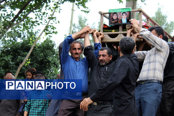 تشییع پیکر مادر شهید حسینعلی جعفری