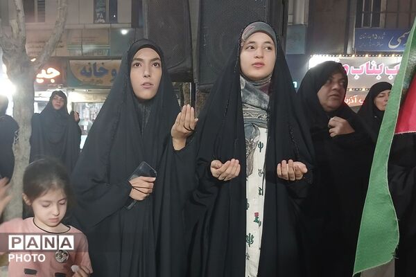 دویست و یکمین شب تجمع مردمی در میدان هفت تیر نسیم شهر