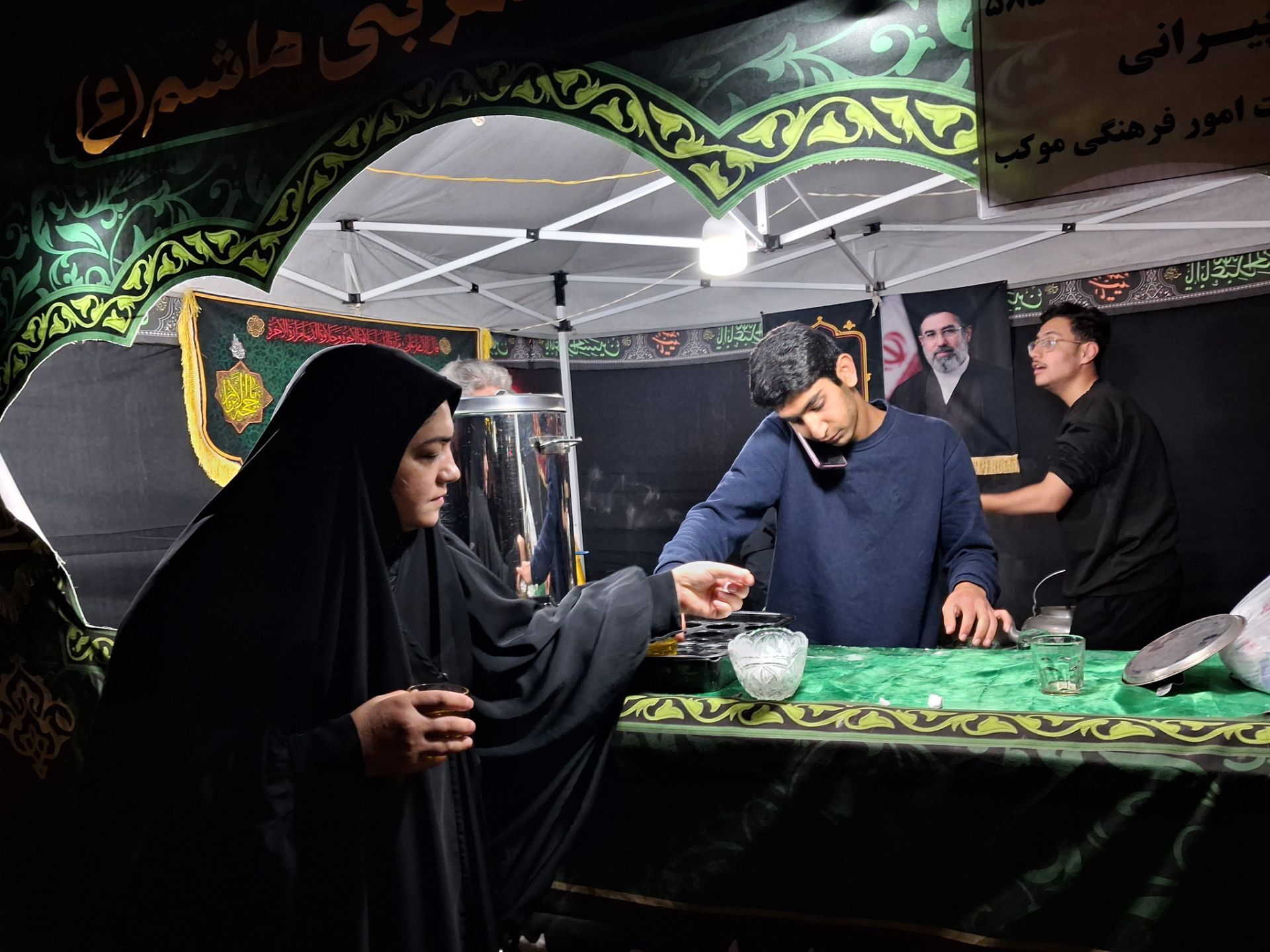 خدمات رسانی موکب های مردمی حسینه فضل نیشابور