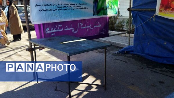 لحظاتی از آماده سازی موکب ها برای مهمانی کیلومتری نیشابور 