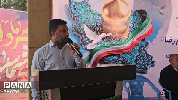 حضور کاروان پرچم آستان امام رضا(ع) در شهر شمیل بندرعباس