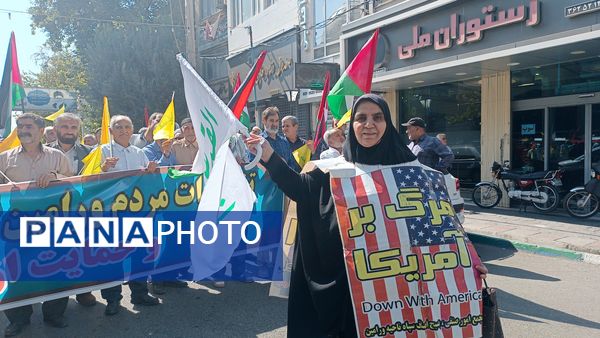 راهپیمایی مردم ولایتمدار شهرستان ورامین در محکومیت رژیم صهیونسیتی 