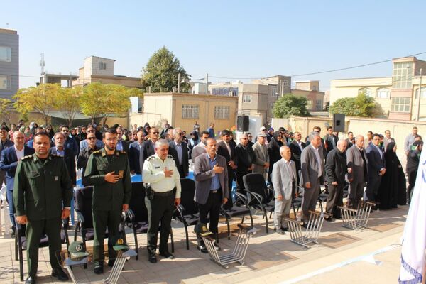 افتتاح سالن ورزشی زنده یاد حاج علی اکبر رخصت در هنرستان کار و دانش فارابی نیشابور