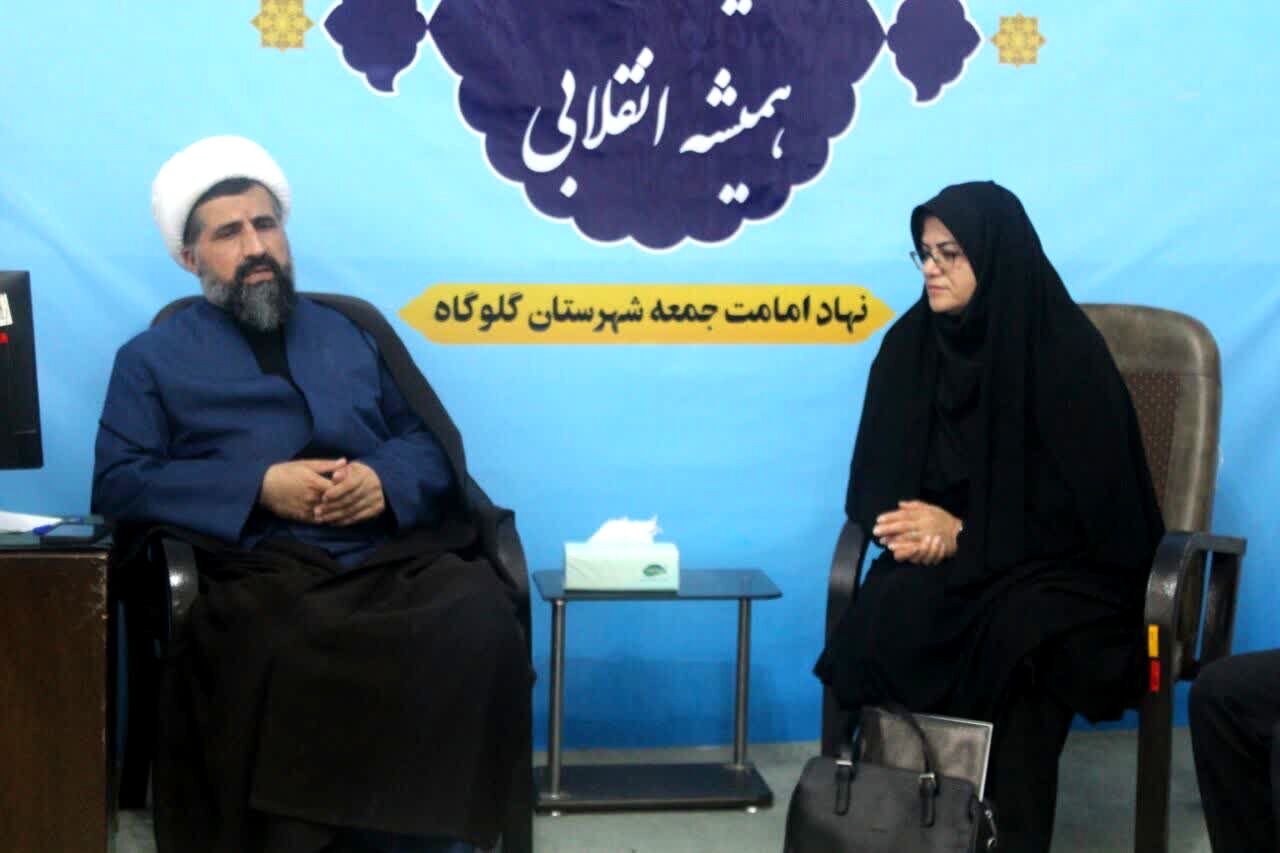 تجدید میثاق مدیر آموزش و پرورش گلوگاه با شهدا و دیدار با امام جمعه شهرستان 