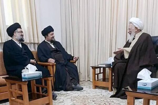 دیدار سیدحسن خمینی با آیت‌الله جوادی آملی
