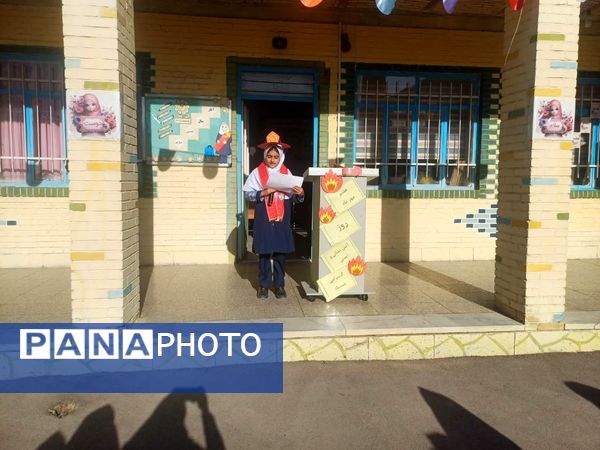 آتش و رنگ در کنار هم؛ جشن نقاشی دانش‌آموزان دبستان شهید میرشمسی 