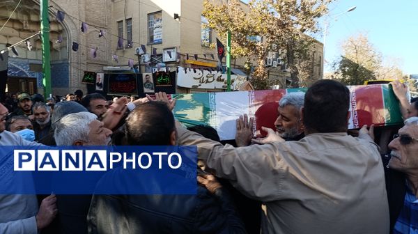 مراسم استقبال از پیکر شهید گمنام خوشنام فاطمی در مسجد جامع نیشابور 