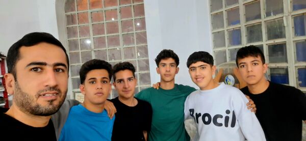 برگزاری مراسم اعتکاف پدر پسری در مسجد جامع آشخانه