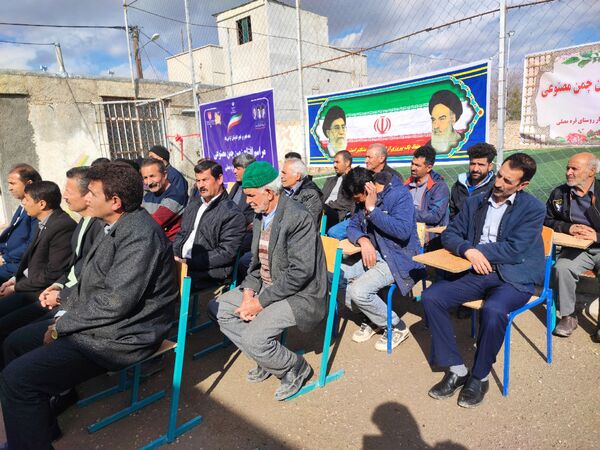 افتتاح چمن مصنوعی روستای قره مصلی