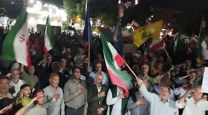 اجتماع پرشور مردم باغیرت شهر هشتگرد 
