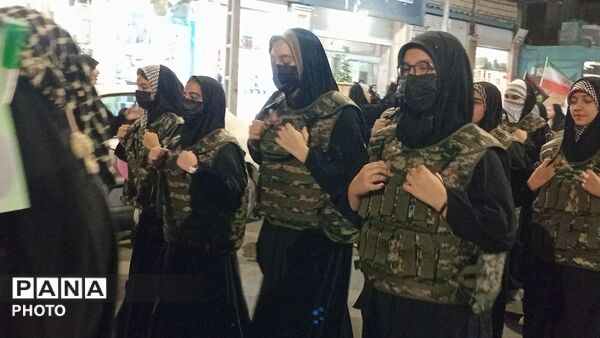 رژه نظامی دختران جان فدای شهرستان خلیل آباد