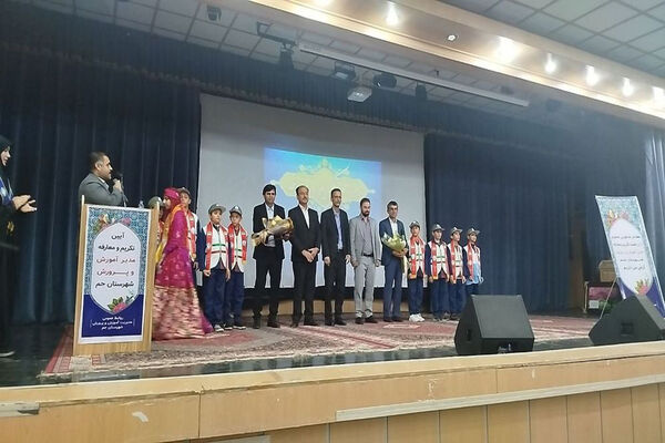 جلسه معارفه و تکریم مدیر آموزش و پرورش شهرستان جم