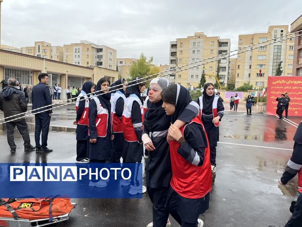 مانور زلزله در مدرسه بانو خاکره شیراز