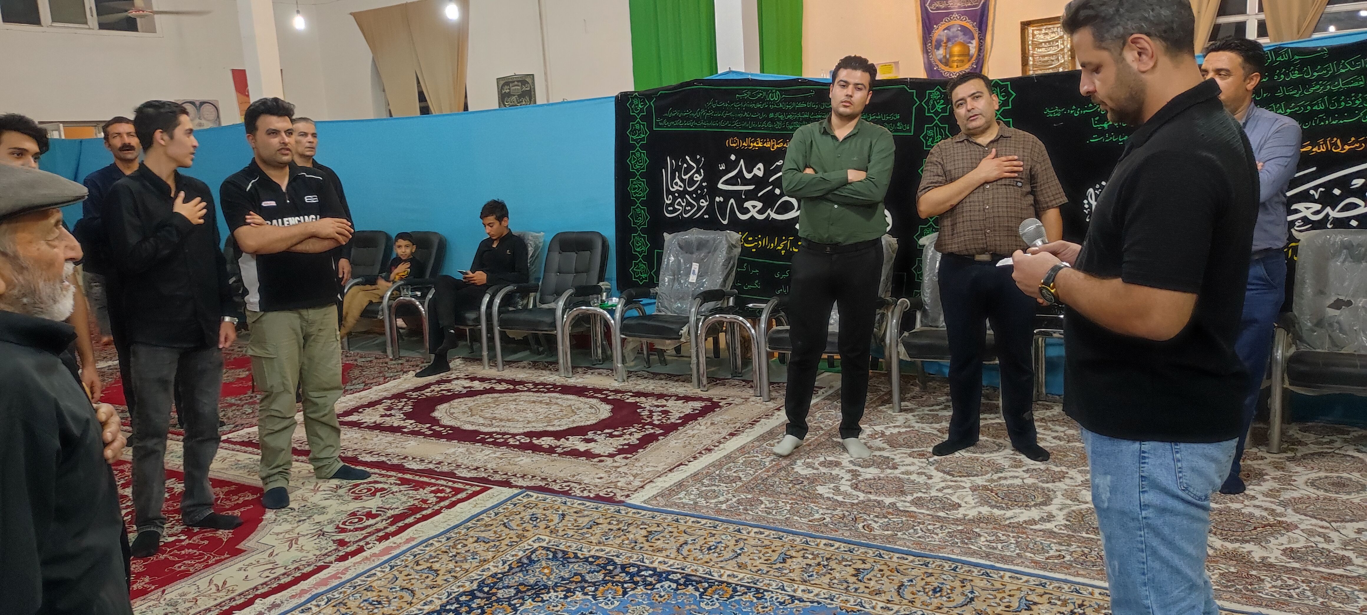 مراسم عزاداری شب عاشورای حسینی در مسجد محمد رسول (ص) حسین آباد شیروان