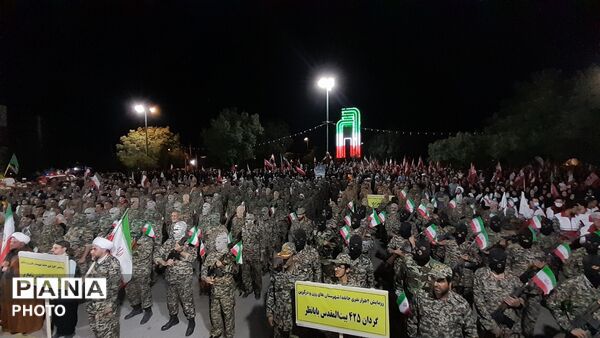 ازدرگزین تا میدان رزمایش؛ نمایش اقتدار درگزینی‌ها در رزمایش ۲ هزار نفری