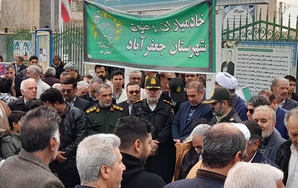 راهپیمایی مردم جعفرآباد قم در جشن سالگرد پیروزی انقلاب