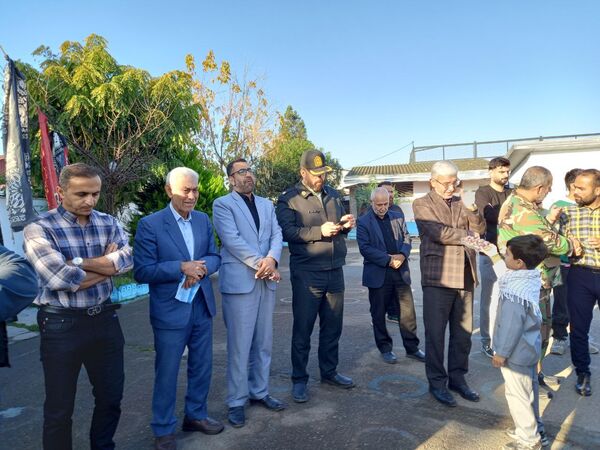 مراسم وداع شهید خوشنام در مدارس بهنمیر
