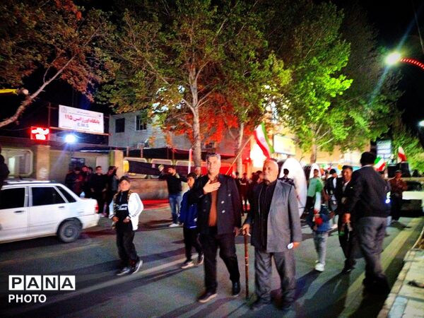 عزاداری هیأت های روستای سعد الدین در مراسم شبانه شهرستان کاشمر