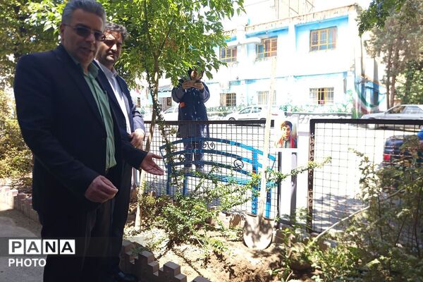 طرح محیط زیستی شهید مفقود الاثر ماکان نصیری در مدرسه رضوان ناحیه دو بهارستان