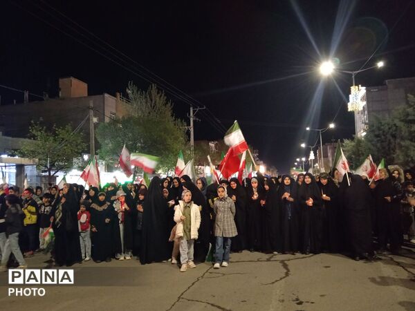  حضور پرشور مردم شهید پرور شهرستان نیشابور در اربعین شهادت رهبر شهید و شهدای میناب