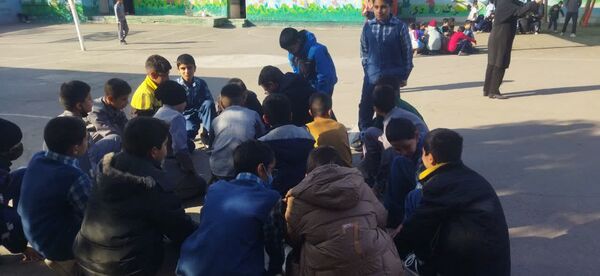 مانور زلزله در مدرسه فضیلت کاشمر