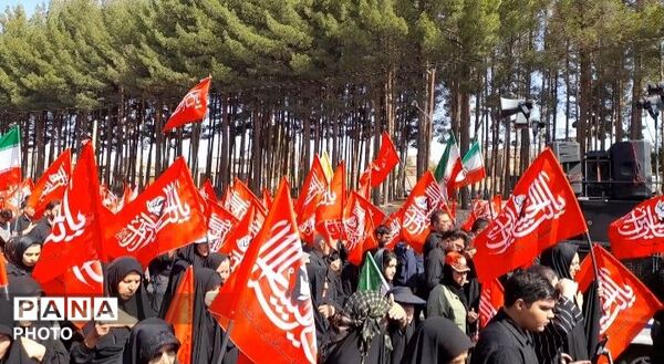 راهپیمایی دلدادگان و جاماندگان اربعین حسینی در شهرستان بیرجند