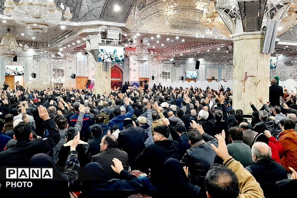 مراسم عزاداری شهادت رهبر معظم انقلاب در حرم مطهر حضرت عبدالعظیم حسنی (ع)