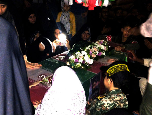 وداع با پیکر شهید «محسن صداقت» در معراج الشهدای قم