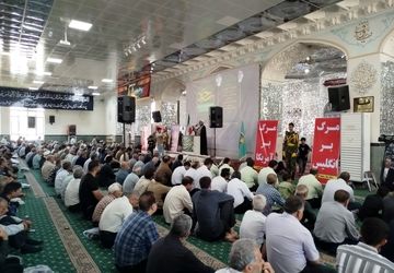 نماز جمعه شهرستان کاشمر  با حضور پر رنگ مردم دیار ترشیز کهن برگزار شد 