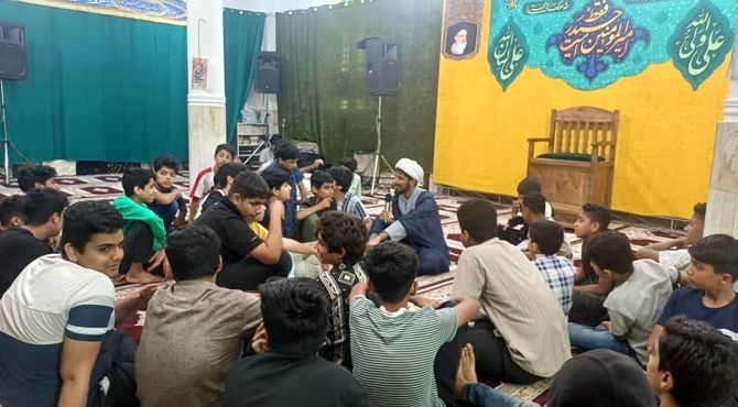 اعتکاف دانش‌‌‌‌آموزی روستای دهو میناب
