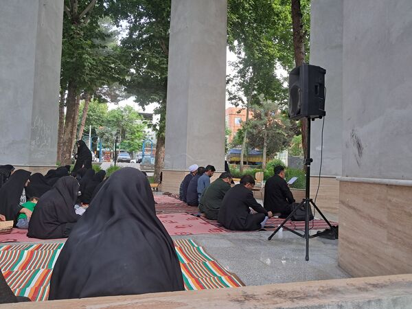 مراسم شهادت امام محمد باقر (ع) درکنار شهدای گمنام پارک وحدت آشخانه
