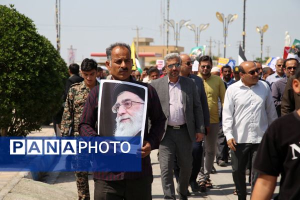 راهپیمایی روز قدس در تنگستان